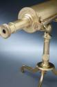 Telescope with stand,
Samuel Whitford, English (Maker),
1765-1789,
Copper alloy, textile, gl ...