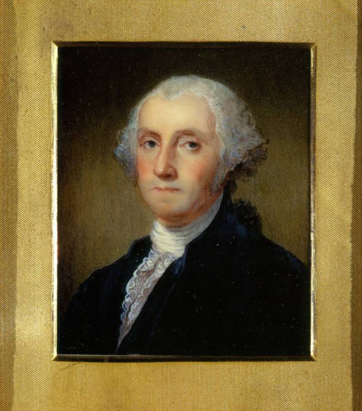 Portrait miniature of George Washington
Ivory, wood, leather, velvet, glass
Thomas Sully afte ...