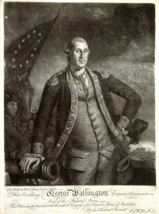 HIS EXCELLENCY GEORGE WASHINGTON ESQUIRE, COMMANDER IN CHIEF OF THE FEDERAL ARMY
Artist:  Char ...
