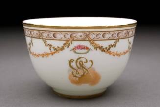 Tea bowl
Maker:  Niderviller pottery and porcelain factory
Porcelain (hard-paste), enamel, gi ...