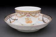 Tea bowl and saucer
Maker:  Niderviller pottery and porcelain factory
Porcelain (hard-paste), ...