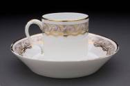 Coffee cup and saucer
Maker:  Niderviller pottery and porcelain factory, France
Porcelain (ha ...