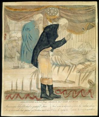 G. WASHINGTON IN HIS LAST ILLNESS attended by Docrs. Craik and Brown
Artist: Attributed to Edw ...