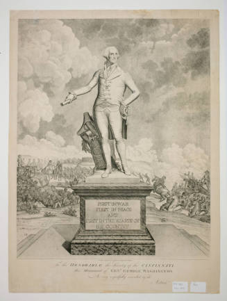 To the Honorable the Society of the Cincinnati this Monument of Genl. George Washington Is very ...