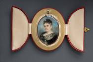 Miniature portrait and case
Subject:  Justine Van Rensselaer
Oil on ivory
c. 1892