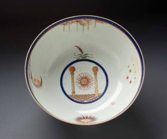 Masonic punch bowl
Porcelain (hard-paste), enamel, gilt
1790-1800