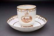 Cup and saucer
Porcelain (hard-paste), enamel, gilt
1800-1815
