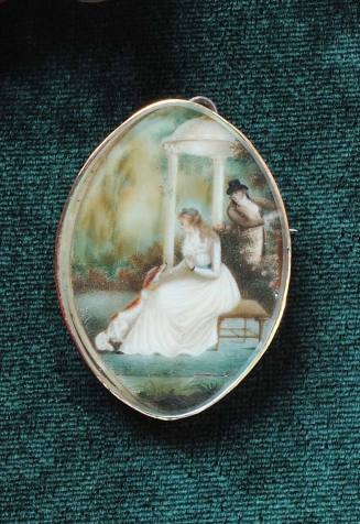 Memorial miniature of man and women
Watercolor on ivory
