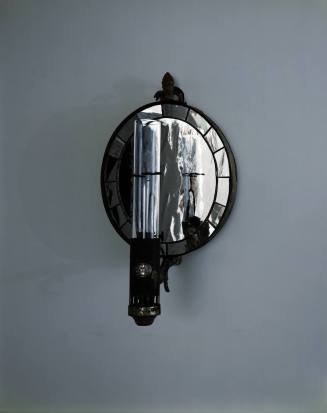 Argand Wall Lamp
c. 1790
Iron, possibly tin, copper alloy, silver, lead, mirrored glass, lacq ...