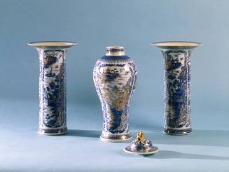 Set of three garniture vases
China
Porcelain, enamel, gilt
c. 1780