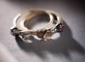 Ring
14K gold, diamonds, sapphire
Early 19th century