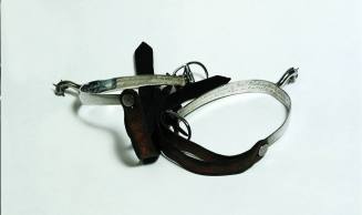 Pair of Spurs
c. 1775
Silver, steel, leather