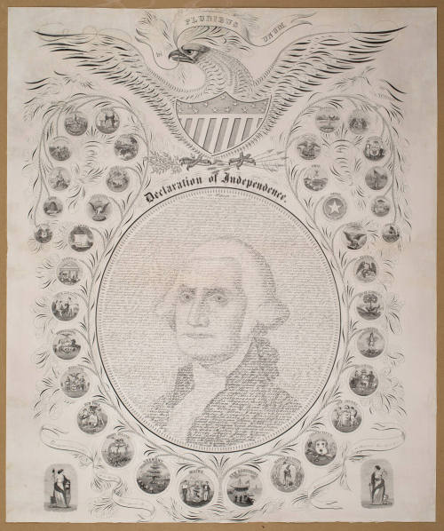 Declaration of Independence
Paper, ink, board
Artist:  W. H. Pratt
c. 1865