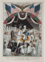 Washington's Reception by the Ladies on the Bridge to Trenton, New Jersey, April 1789. On His W ...