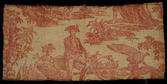 Textile fragment
Apotheosis of Benjamin Franklin and George Washington
Copperplate printed li ...