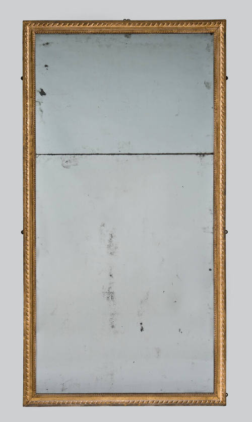 Looking glass
Basswood (primary), yellow pine (secondary), gilt, gesso, glass
c. 1788