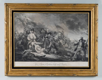 The Battle at Bunker's Hill near Boston, June 17th, 1775
Engraver  Johann Gotthard von Muller
 ...