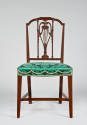 Side chair
Maker: John Aitken
Mahogany, light wood inlay (primary); secondary not currently v ...