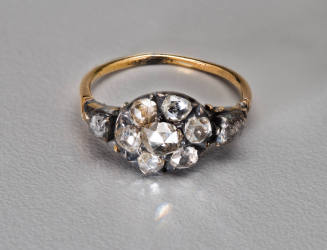 Ring
Diamonds, silver, gold, hair, glass
c. 1750-1775