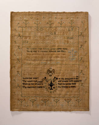Washington memorial needlework sampler
Maker: Susanna Smith
Linen, silk
1800