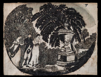 Mourning picture
Maker: unknown
After: Samuel Seymour
Fabric, thread, ink
Early 19th Centur ...