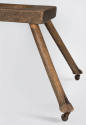 Walking stool,
1750-1820,
Sycamore (top), tulip poplar (legs), iron