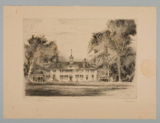 Washington’s Moussion – Mount Vernon,
Paul Geissler (Artist),
1920-1930,
Ink on paper; engra ...