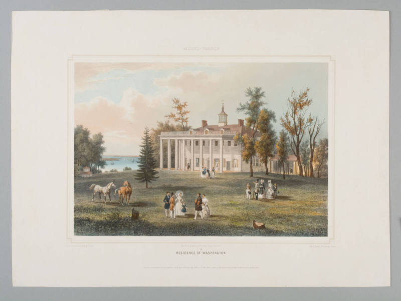 Mount Vernon Residence of Washington,
Augustus Kollner (Artist), 
Cattier (Printer), 
Goupil ...