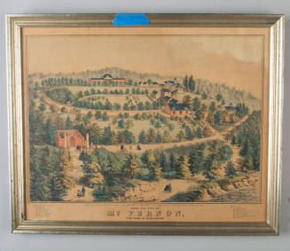 Birds Eye View of Mt. Vernon, The Home of Washington,
G. & F. Bill (Publisher),
1859,
Ink on ...