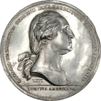 Trial Proof of Washington Before Boston medal,
White metal and paper