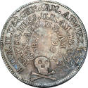Skull & Crossbones medal,
Jacob Perkins (Engraver),  
Dudley A. Tyng (After),
1800,
Pewter  ...