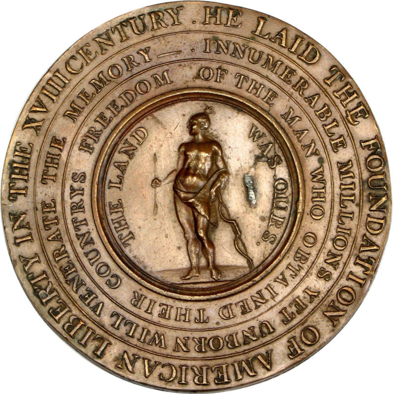 Eccleston medal,
Thomas Webb (Engraver),
Daniel Eccleston (Publisher),
c. 1805,
Bronze