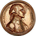 Sansom medal,
1805-1807,
Reddish bronze