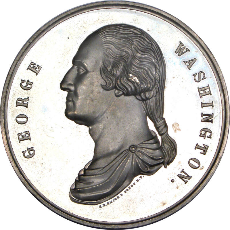Smith's Mount Vernon medal,
19th Century,
White metal