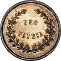 Pro Patria medal,
Robert Lovett Jr. (Engraver),
c. 1860,
Silver