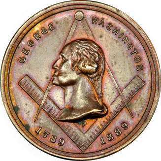 Masonic Centennial medal,
George Hampden Lovett (Engraver),
1889,
Bronze