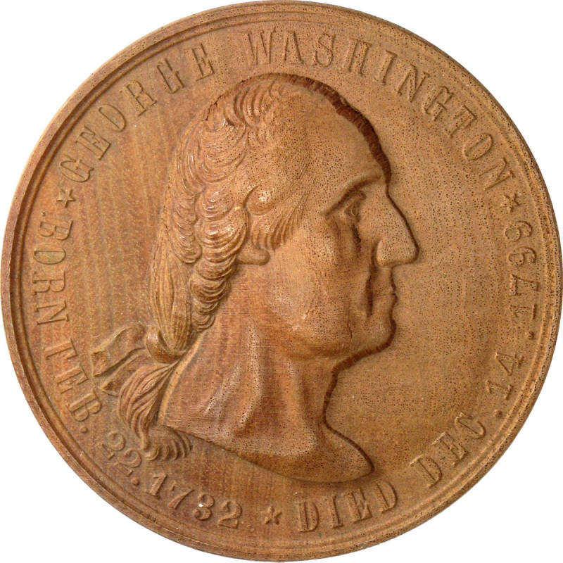 Philadelphia Exhibition medallion,
1876,
Wood