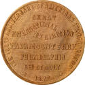 Philadelphia Exhibition medallion,
1876,
Wood