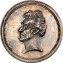 Andrew Jackson medal
Anthony C. Paquet (Engraver),
Gilbert Stuart (After),
1857-1864,
Silve ...