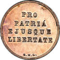 Ejusque Libertate medal,
19th Century,
Silver