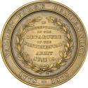Valley Forge Centennial medal,
William Barber (Designer),
1878,
Yellow bronze
