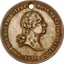 Monmouth Centennial medal,
1878,
Copper