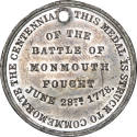 Monmouth Centennial medal,
1878,
Copper