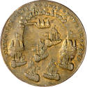 Admiral Vernon Medal
c. 1739,
Copper, copper gilt, zinc, bronze