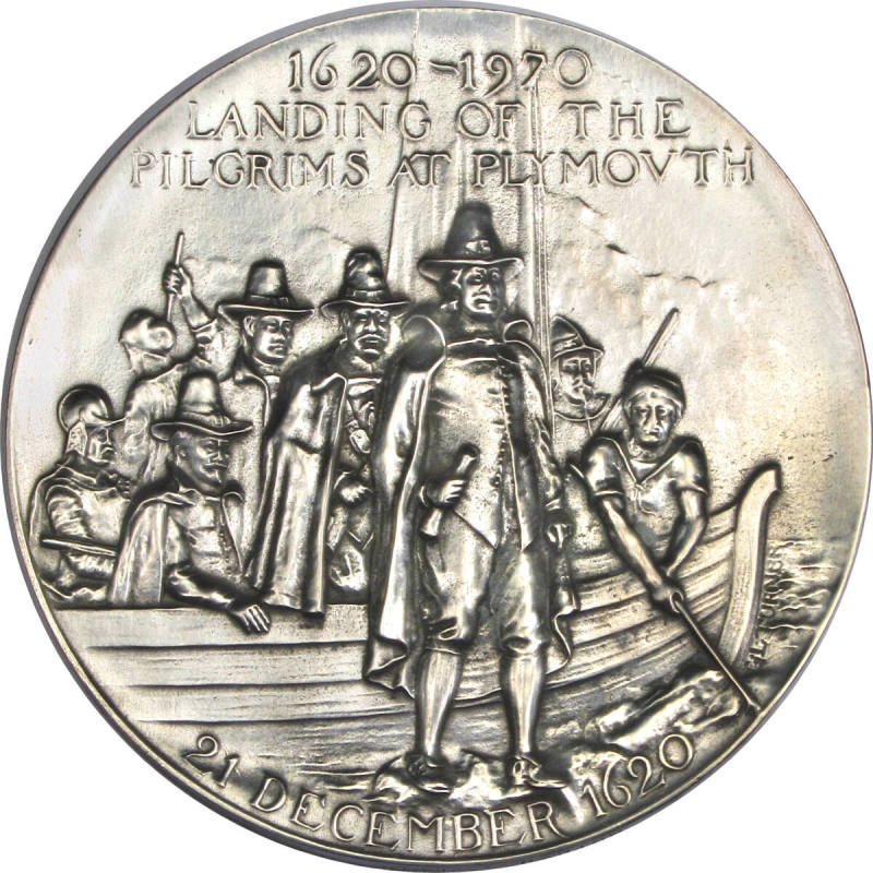 350th Anniversary of Pilgram's landing at Plymouth,
1970,
Plated base metal