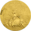 Mulhouse centennial medal,
F. Vernon (Maker),
1898,
Gilt bronze