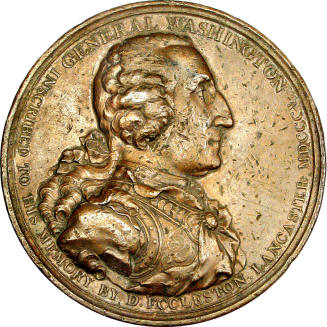 Washington medallion,
1800-1825,
Bronze