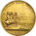 Washington Before Boston medal,
Pierre Simon Du Vivier (Maker),
c. 1835,
Bronze