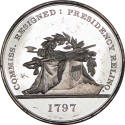 Sansom medal, Third die,
1879,
White metal