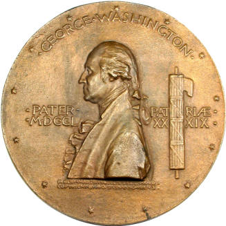 Commemorative medal,
Philip Martiny (Engraver),
Augustus Saint Gaudens (Artist),
1889,
Cast ...